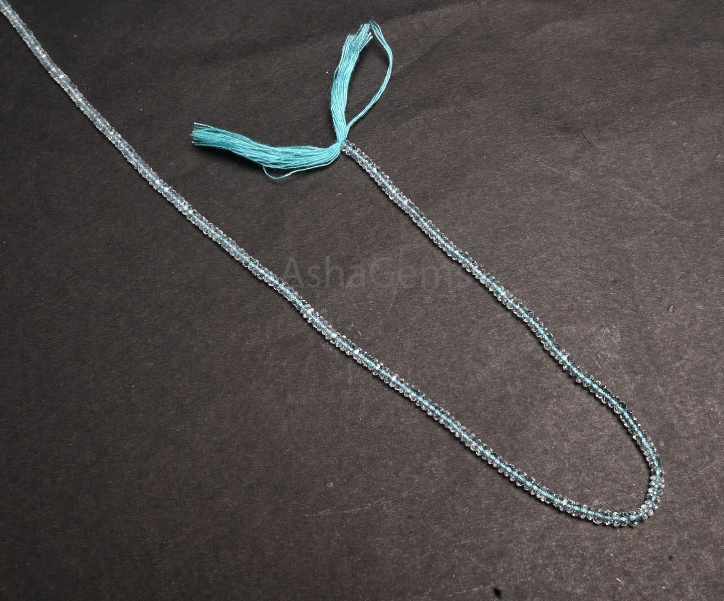 AAA Blue Aquamarine Micro Cut Flat Rondelle Tiny Gemstone Beads, Top Quality Aqua Blue Genuine Aquamarine Machine Cut faceted Beads Jewelry