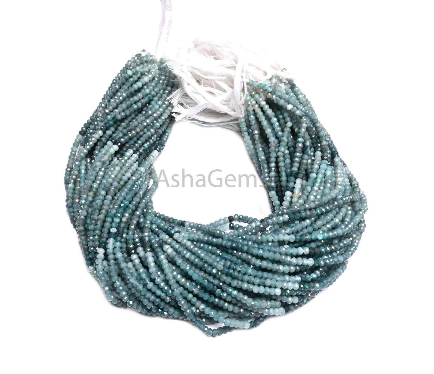 3.5 mm Fine Natural Grandidierite Micro machine Cut Rondelle Gemstone Beads, Shaded Green Rare Grandidierite faceted Beads Jewelry Necklace