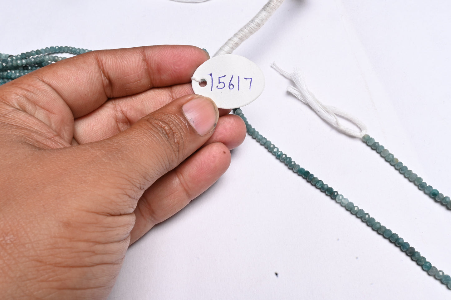 3.5 mm Fine Natural Grandidierite Micro machine Cut Rondelle Gemstone Beads, Shaded Green Rare Grandidierite faceted Beads Jewelry Necklace
