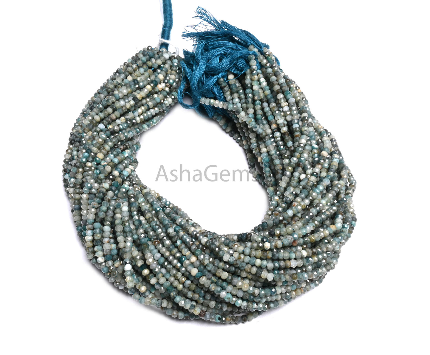 Natural Grandidierite Faceted Rondelle Shape Gemstone Beads,3.5mm Multi Green Grandidierite Micro Cut Rare Grandidierite Beads Jewelry Craft