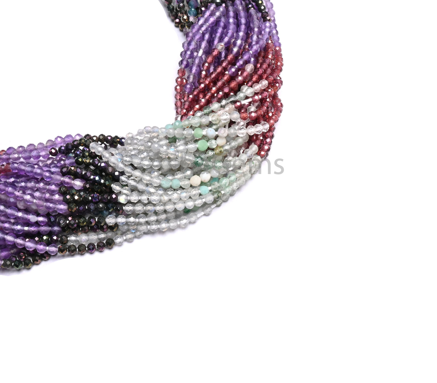 2.5 mm Beautiful Semi Precious Multi Gemstone Faceted Rondelle Tiny beads,12.5" Fine Natural multi Stone Shaded Micro cut Bead Jewelry Craft
