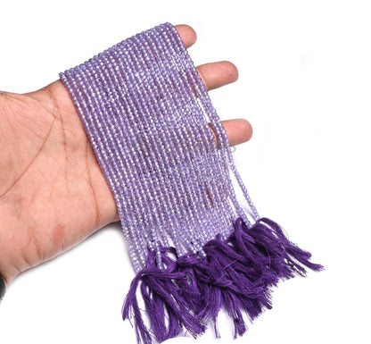 AAA Quality Light Purple Zircon Machine Cut Rondelle Beads,3.2 mm Purple Blue Cubic zircon Micro Faceted Rondelle Beads Jewelry making Craft