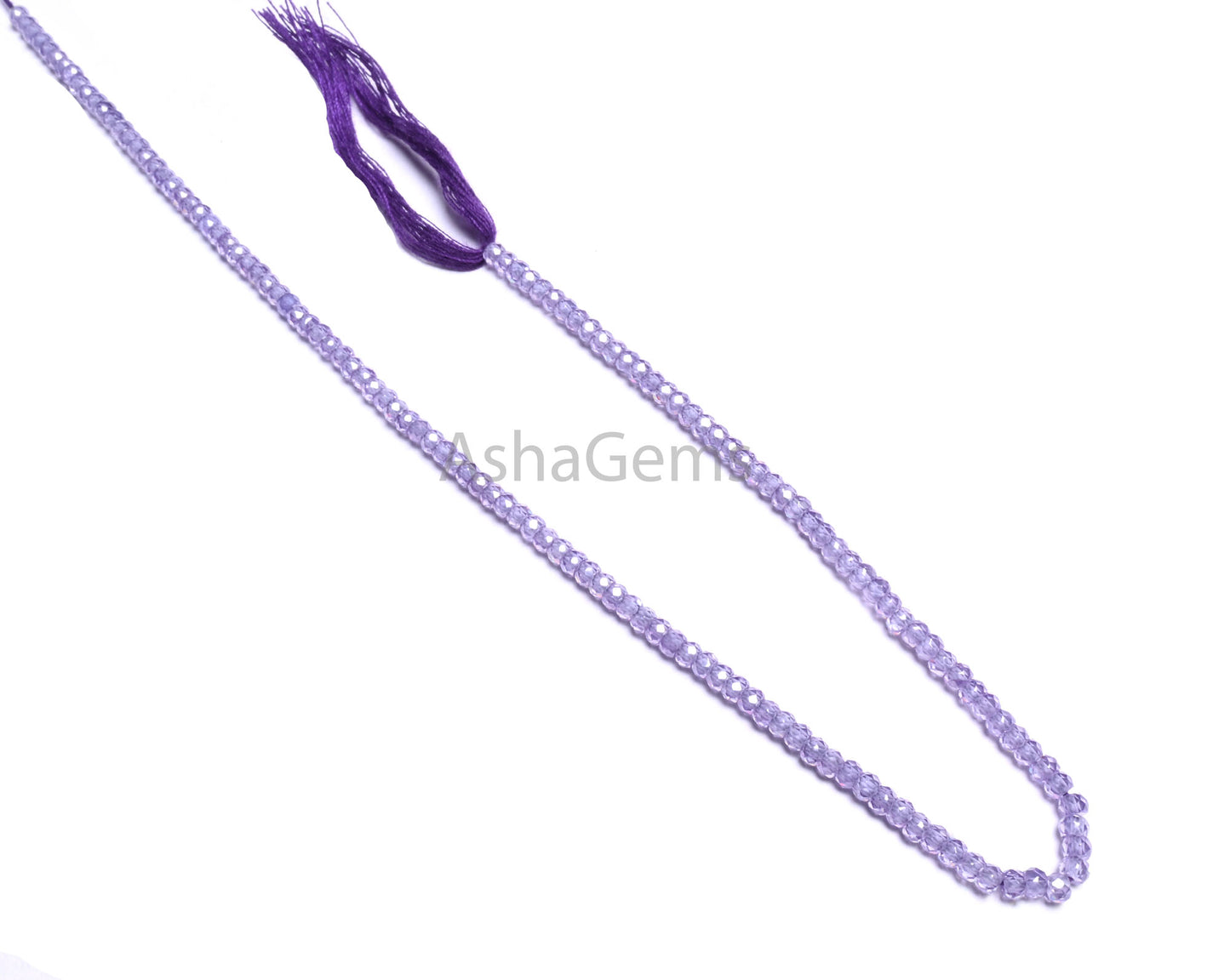 AAA Quality Light Purple Zircon Machine Cut Rondelle Beads,3.2 mm Purple Blue Cubic zircon Micro Faceted Rondelle Beads Jewelry making Craft