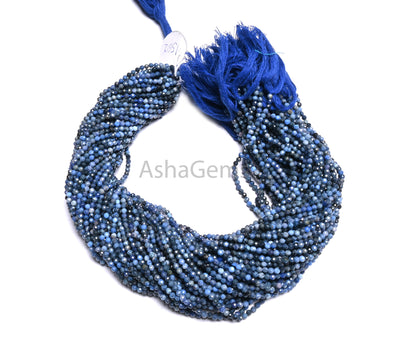2.75 mm Fine Shaded Blue Sodalite Faceted Rondelle Shape Gemstone Loose Beads, Natural Sodalite Micro Machine Cut Sodalite Bead Jewelry SALE