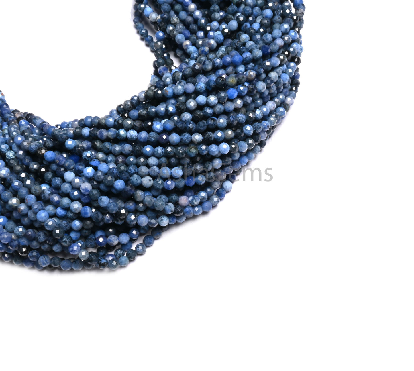 2.75 mm Fine Shaded Blue Sodalite Faceted Rondelle Shape Gemstone Loose Beads, Natural Sodalite Micro Machine Cut Sodalite Bead Jewelry SALE