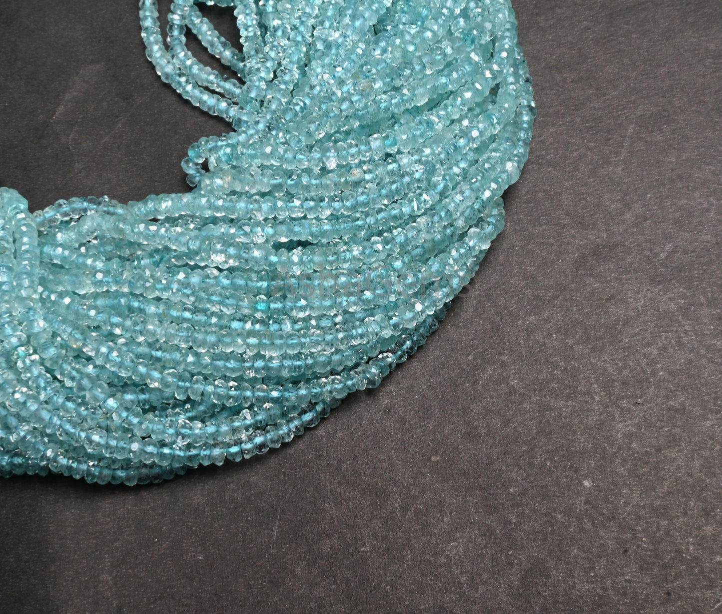 Beautiful Blue Aquamarine Indian Machine Cut Rondelle Beads,3.5mm Natural Aquamarine Faceted Rondell Gemstone Aqua Bead Jewelry Making Craft