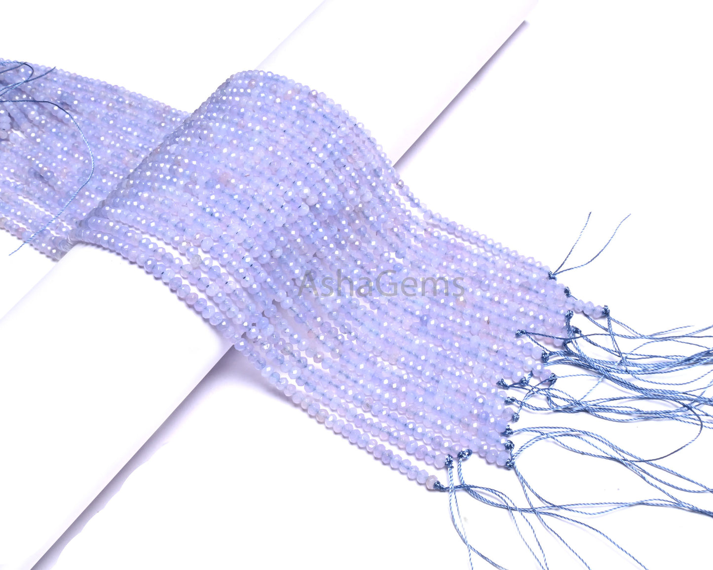 Fine Light Lavender Jade Quartz Faceted Rondelle Gemstone Beads,4.5mm Blue lace Agate Color Jade Quartz Machine Cut Beads Jewelry Craft SALE