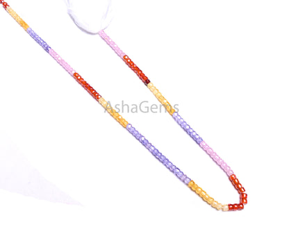 3-3.2 mm Beautiful Zircon Multi Color Rondelle Shape faceted Gemstone Beads,13" AAA Multi Zircon Micro machine cut cubic Zircon Bead Jewelry