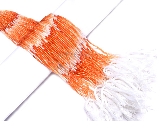 Beautiful Shaded Orange Red Carnelian faceted Rondelle Tiny Gemstone Beads,2 mm Natural AAA Carnelian Micro Machine Cut Beads Jewelry Crafts