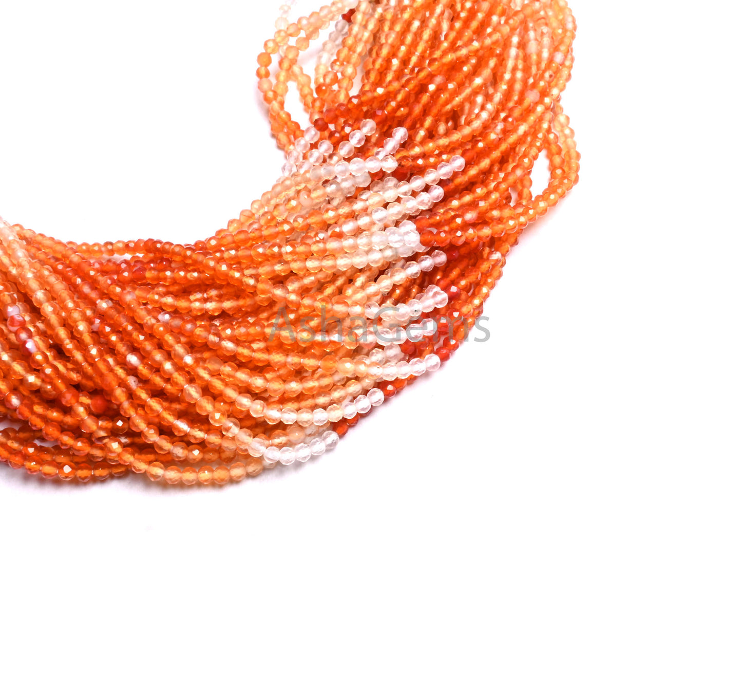 Beautiful Shaded Orange Red Carnelian faceted Rondelle Tiny Gemstone Beads,2 mm Natural AAA Carnelian Micro Machine Cut Beads Jewelry Crafts