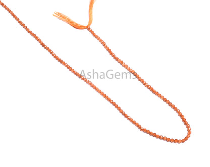 Beautiful Natural Hessonite Rondelle Faceted Gemstone Beads,2.4 mm Hessonite Garnet tiny Micro Cut Brown garnet Beads Jewelry making Crafts