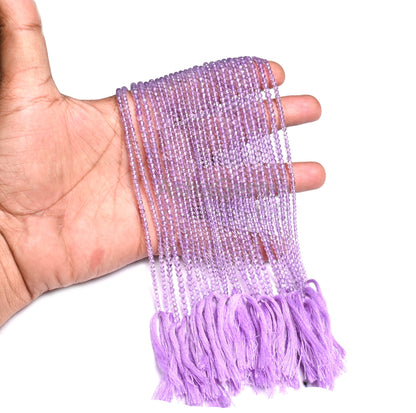 AAA+ Quality Pink Amethyst Micro Cut Rondelle Faceted Gemstone Beads, 13" Natural Pink Amethyst Machine Cut Amethyst Bead jewelry Craft SALE