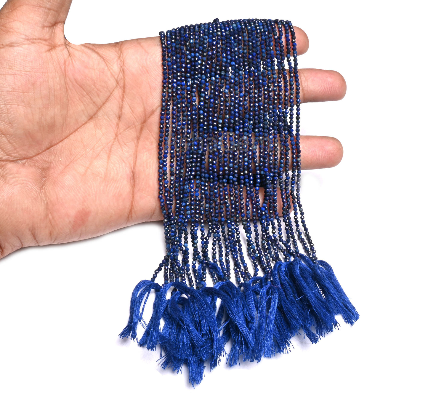 AAA Quality Blue Lapis Lazuli Machine Cut Rondelle Gemstone Beads,2.2 mm Natural Blue Lapis Micro Cut Tiny Beads Lapis Jewelry Making Crafts