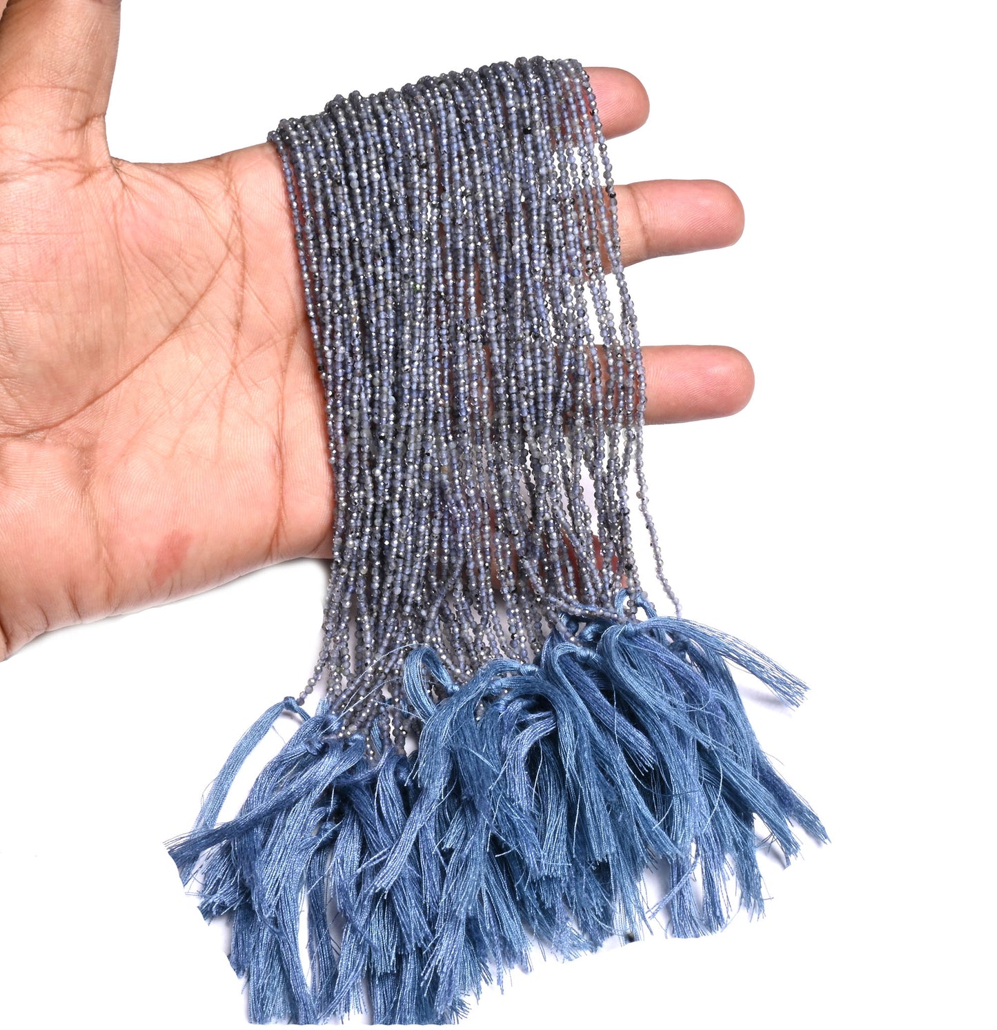 AAA Quality Blue Iolite Micro Cut Beads,13"Strand,2mm Natural Blue Iolite Rondelle Shape faceted Gemstone Bead Necklace Jewelry Making Craft