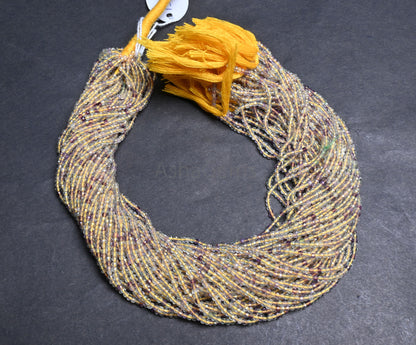 Beautiful Yellow Fluorite Micro Cut Rondelle tiny Gemstone Beads,2mm Natural Fluorite Machine Cut faceted Fluorite Bead Jewelry Making craft