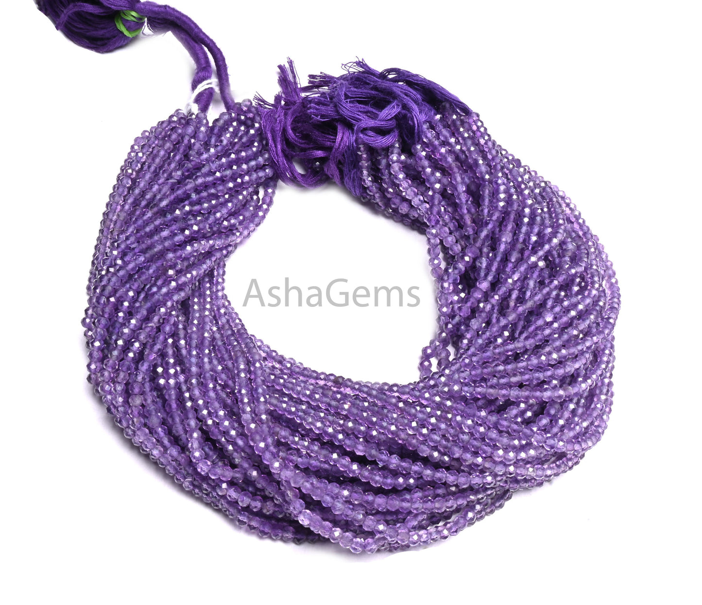 AAA Quality Amethyst Micro Cut Faceted Rondelle Shape Gemstone Beads, Natural Purple Amethyst machine Cut Africa amethyst Bead Jewelry Craft