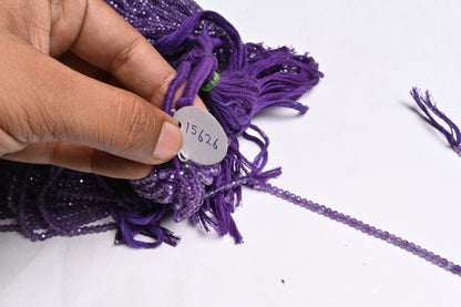 AAA Quality Amethyst Micro Cut Faceted Rondelle Shape Gemstone Beads, Natural Purple Amethyst machine Cut Africa amethyst Bead Jewelry Craft