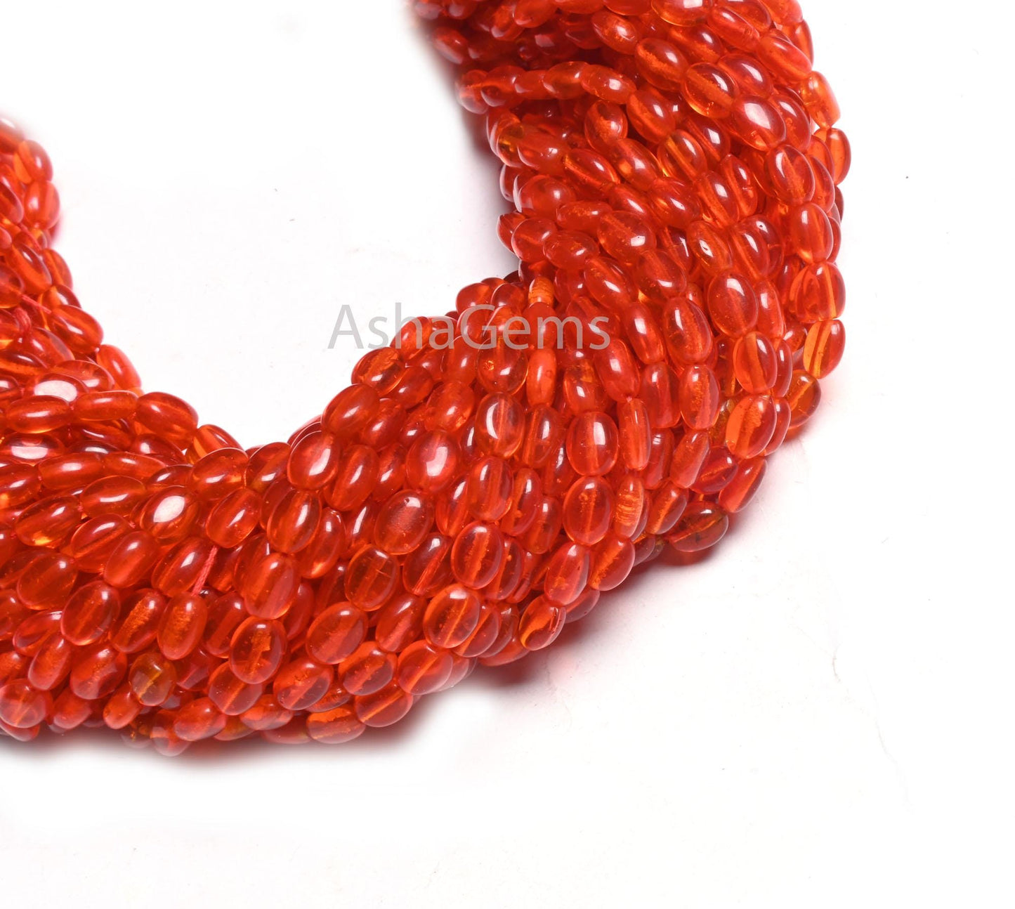 Beautiful Orange Carnelian Color Hydro Smooth Oval Shape Beads,13" Bright Tiger Orange Hydro Plain Handmade Oval Loose Beads Jewelry Crafts