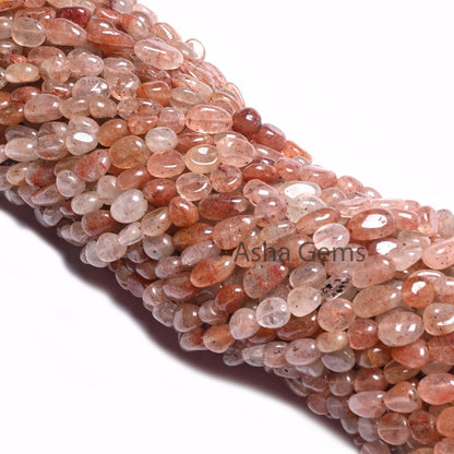 Beautiful Red Quartz Smooth Tiny Nugget Gemstone Loose Beads,12" Shaded Red Quartz Handmade Tumble Uneven Beads, Quartz Beads Jewelry Crafts (AG 22278)