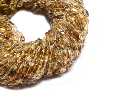 Beautiful Bio Lemon Quartz Nugget Shape Smooth Gemstone Beads,4.5-8mm Natural Bio Lemon Tiny Nugget Uneven Beads, Lemon pebble Beads Jewelry (AG 22258)