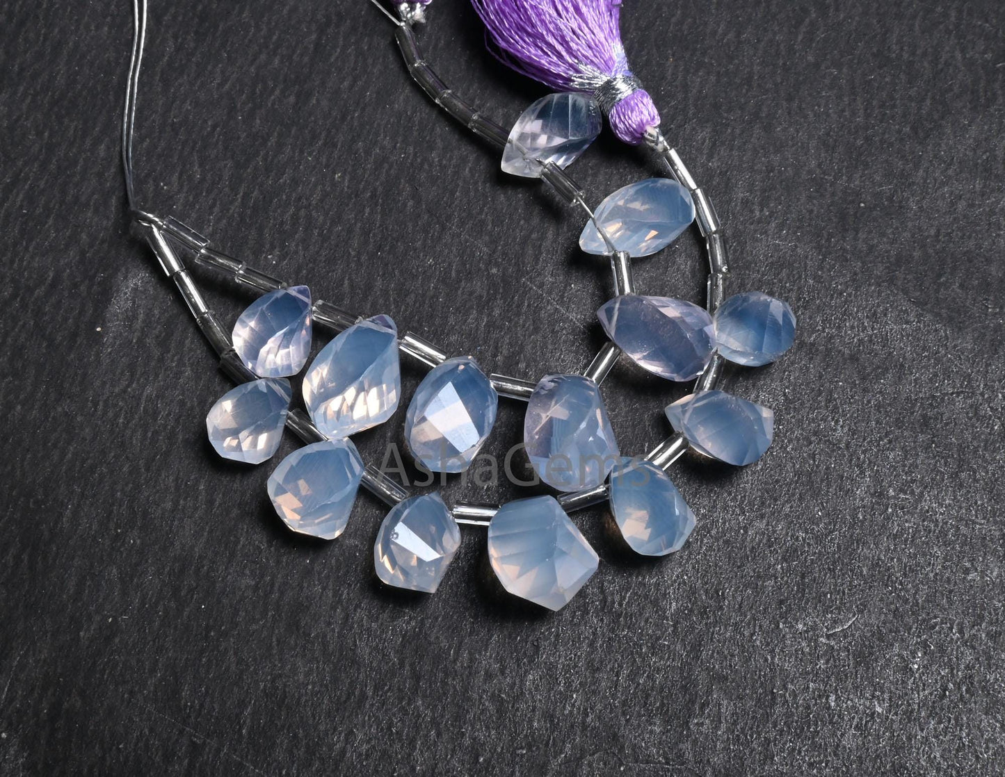 Beautiful Lavender Quartz Fancy Twisted Drop Shape Beads, Rare Purple Lavender Quartz faceted Briolette Gemstone Lavender Bead Jewelry Craft (AG 18636)