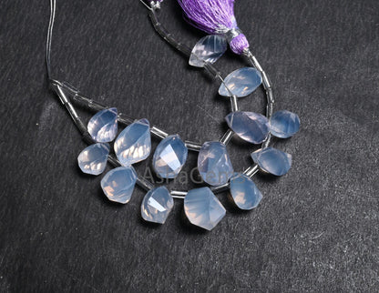 Beautiful Lavender Quartz Fancy Twisted Drop Shape Beads, Rare Purple Lavender Quartz faceted Briolette Gemstone Lavender Bead Jewelry Craft (AG 18636)