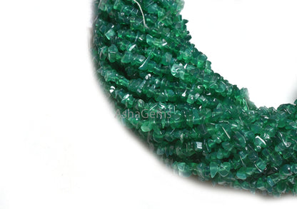 Fine Green Onyx Smooth Uncut Chips Beads,34" Strand Onyx raw Rough Polish Beads, Green Onyx uneven Nugget Tiny Gemstone Beads Jewelry Crafts