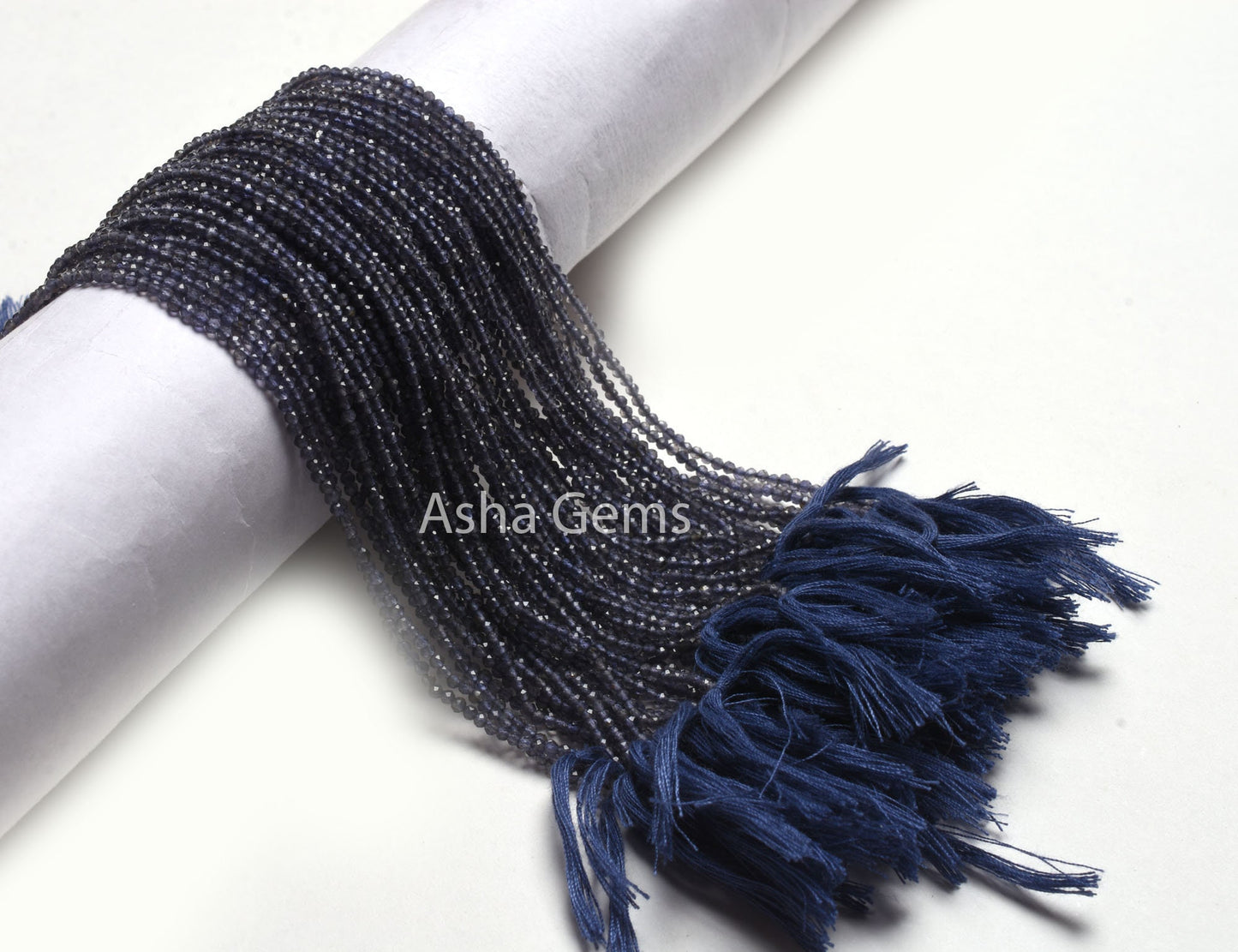 Sale 13" Strand Beautiful Natural Blue Iolite Micro Cut Beads,2.2 mm AAA Quality Iolite Faceted Machine Cut Rondelle Gemstone Bead Jewelry