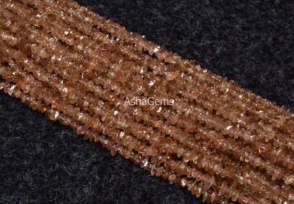 34"Strand Natural Original Zircon Uncut Chips Gemstone Beads,Fine Quality Brown Zircon Raw Rough Smooth Tiny Nugget Beads Jewelry Craft SALE