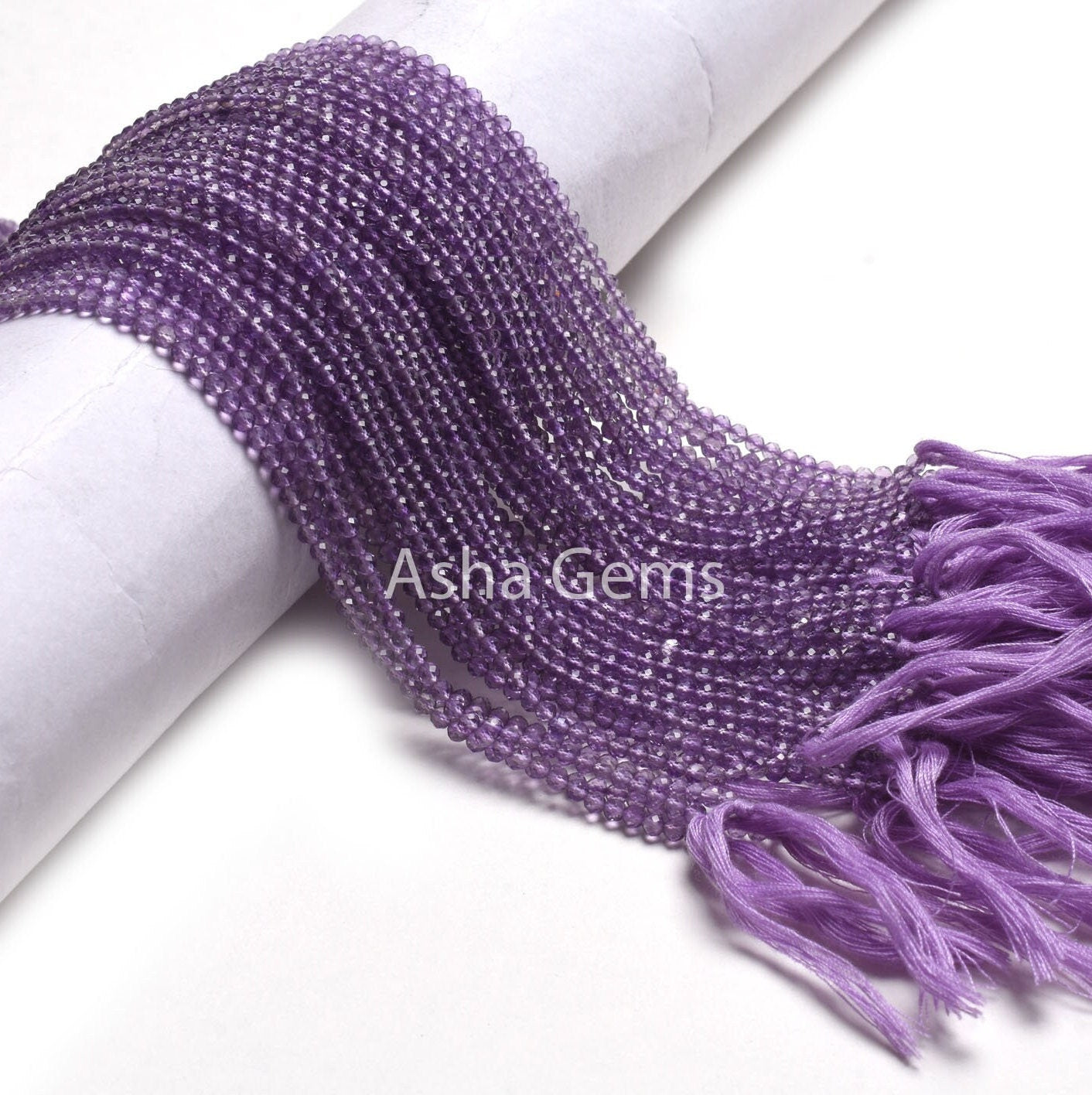AAA Grade Pink Amethyst Faceted Gemstone Beads,2.7mm Natural Pink Amethyst Faceted Rondelle Shape Beads 13" Strand Amethyst Bead For Jewelry