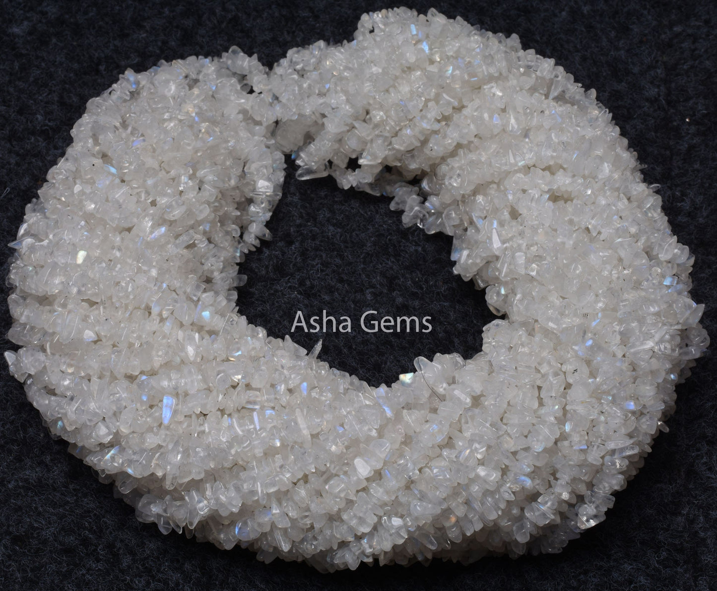 Fine Quality Rainbow Moonstone Uncut Chip Beads, Natural Blue Fire Rainbow Moonstone Bead, White Rainbow Smooth Raw Rough Chip Gemstone Bead