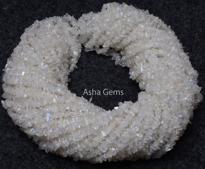 Fine Quality Rainbow Moonstone Uncut Chip Beads, Natural Blue Fire Rainbow Moonstone Bead, White Rainbow Smooth Raw Rough Chip Gemstone Bead