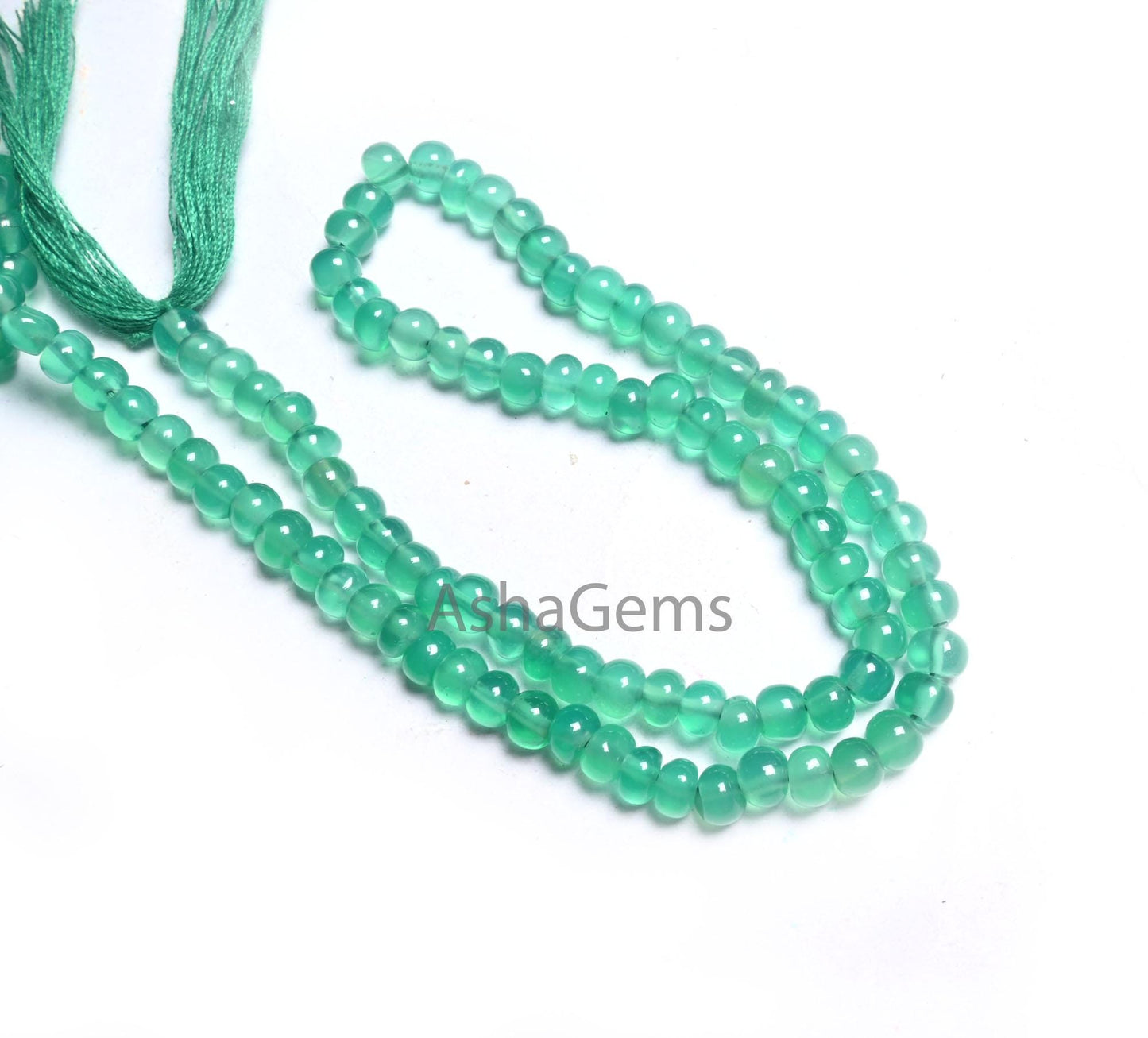 Fine Quality Green Onyx Smooth Rondelle Gemstone Beads, Onyx Beads, Beautiful Green Onyx Plain Roundelle Shape Handmade Beads Jewelry making (AG 12287)