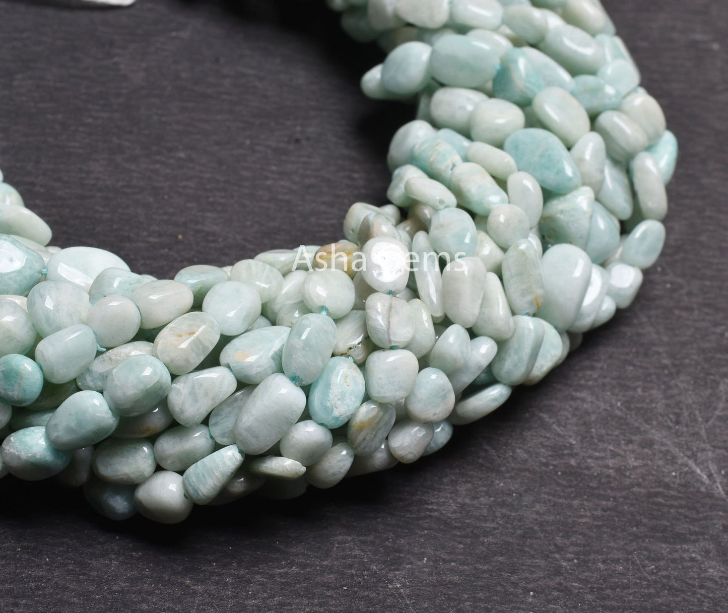Natural Amazonite Smooth Nugget gemstone Beads,13"Beautiful Blue Amazonite Handmade Plain Tiny Nugget Straight Drill Bead Jewelry Craft SALE