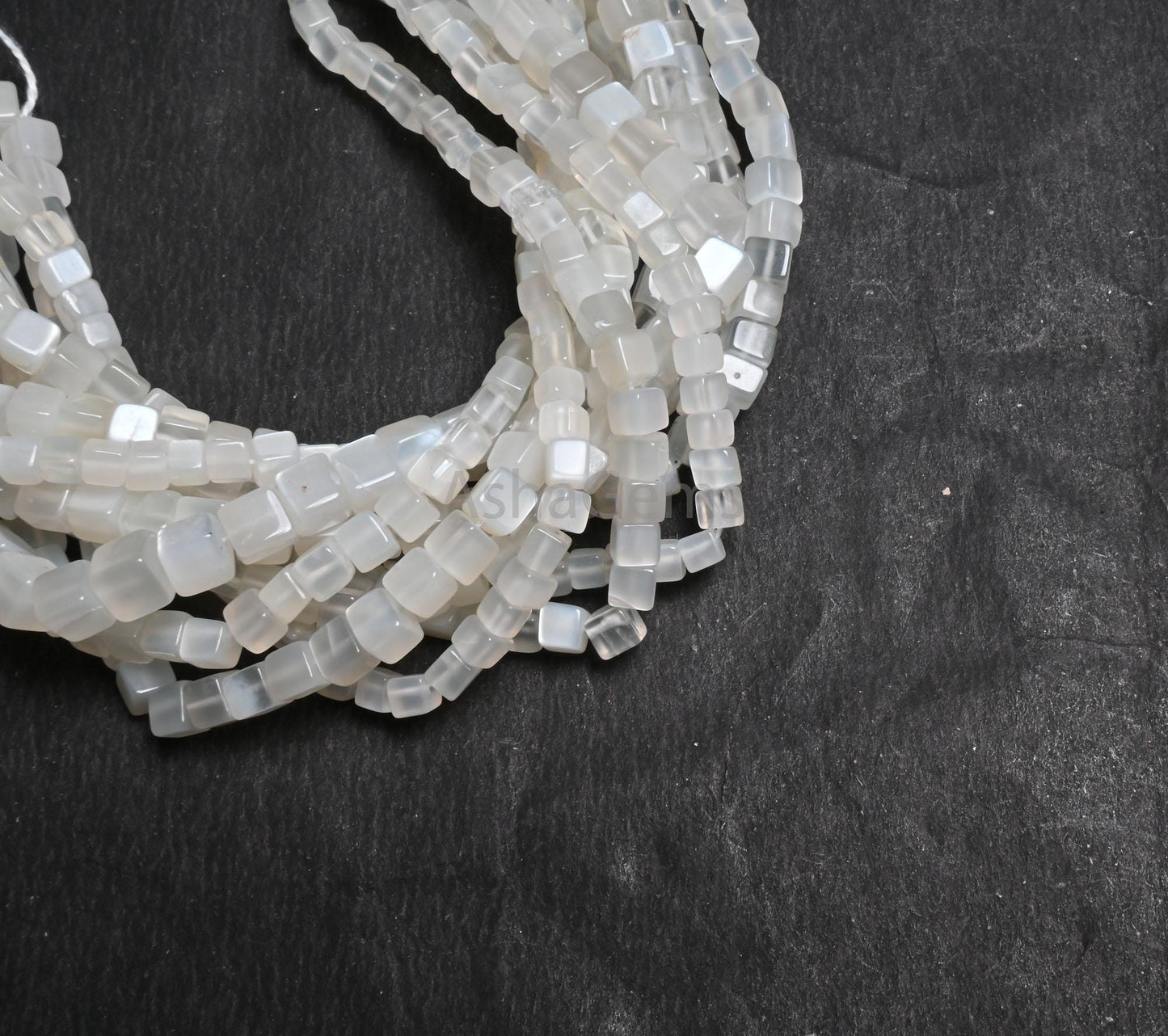 Fine Quality White Moonstone smooth 3D Cube Box Beads,Natural White Moonstone Cube Shape Handmade Moonstone Gemstone Bead Jewelry Craft SALE