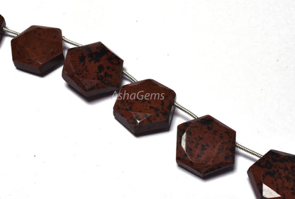 Natural Red Jasper Faceted Hexagon Shape Gemstone Beads,8" Strand jasper beads,10 Piece Strand red Jasper fancy Flat Hexagon Briolette Beads