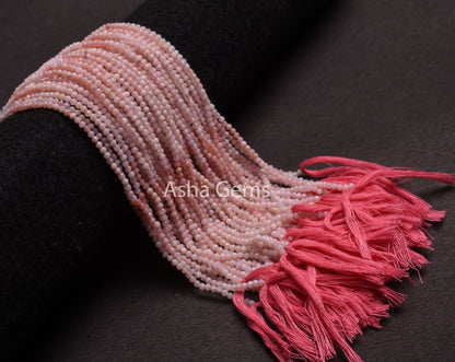 2.5mm AAA Real Pink Opal Micro Cut Gemstone Beads,13"Strand Natural Shaded Pink Opal Machine Cut Tiny Rondelle Beads, Opal Bead Jewelry SALE