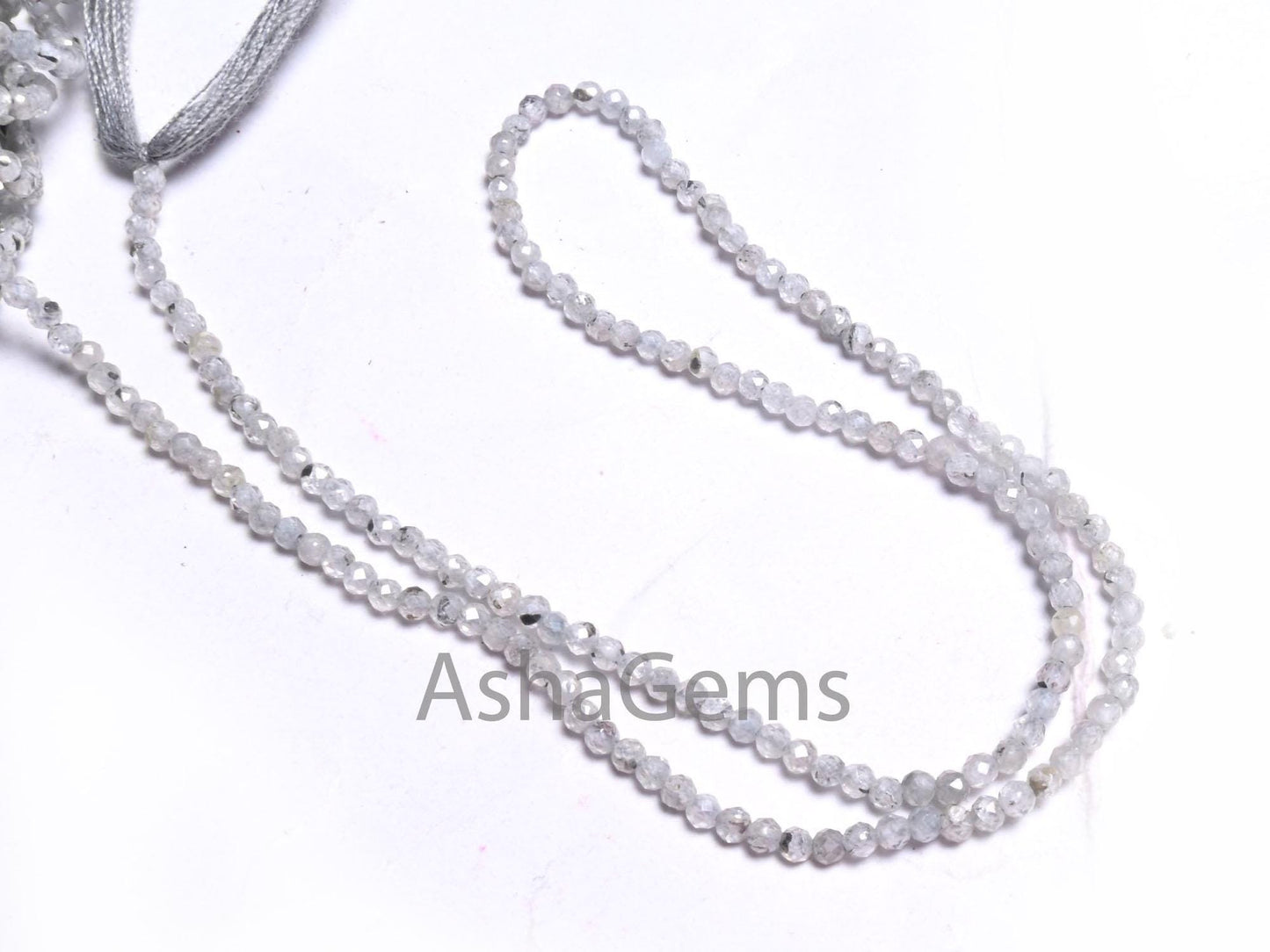 Genuine Grey Zircon Faceted Rondelle Beads,2 mm Natural Zircon Machine Cut Gemstone Tiny Beads, Real Zircon Micro cut Beads Necklace Jewelry