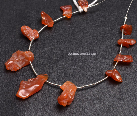 Beautiful Mexican Fire Opal Smooth Nugget Beads Natural Mexican Opal Rough shape Gemstone Beads, Red Opal Fancy Shape Uneven Beads Jewelry