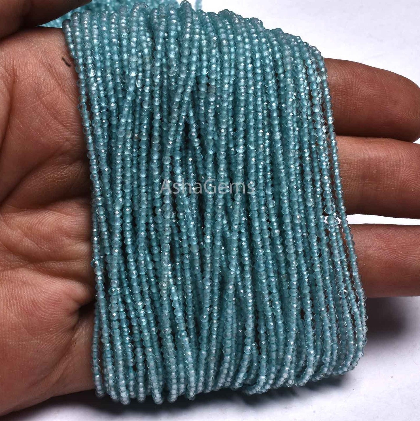 Beautiful Natural Sky Apatite Faceted Rondelle Shape Beads 2 mm micro Cut Gemstone Beads,AAA Quality Blue Apatite Bead ,Jewelry Making SALE