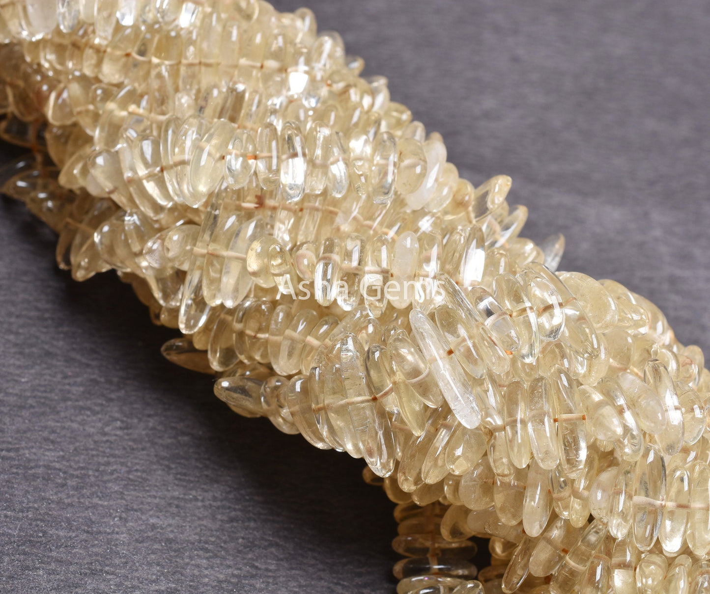 Yellow Citrine Quartz Uncut Chips Raw Gemstone Beads,9/18" Strand Natural Citrine Rough Smooth Nugget Slice Gemstone Beads Citrine Chip SALE