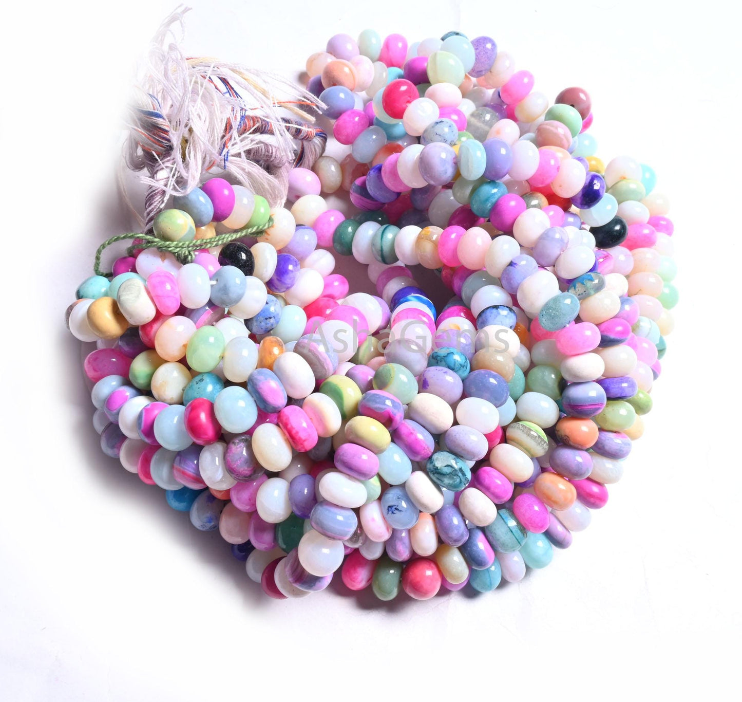 Fine Quality Mix Color Opal Smooth Rondelle Gemstone Loose Beads,16"Disco Opal Plain Handmade Beads, Multi Opal Bead Jewelry handicraft SALE