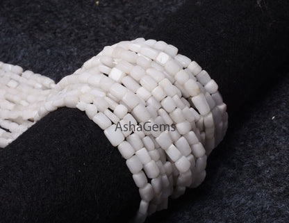 Natural White Quartz Smooth Rectangle Bead,13" Strand Quartz Plain Handmade Uneven Rectangle Beads Gemstone White Quartz Beads Jewelry Craft