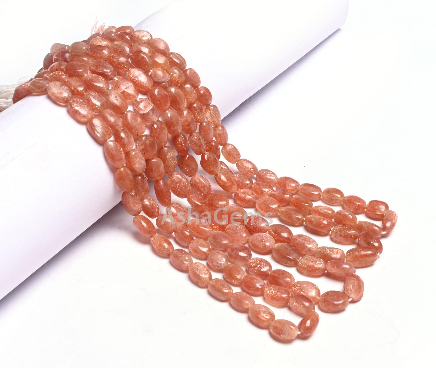 Natural Red Sunstone Smooth Oval Gemstone Loose Beads, Fine Quality Sunstone Oval Handmade Beads, Sunstone bead Jewelry making Necklace SALE