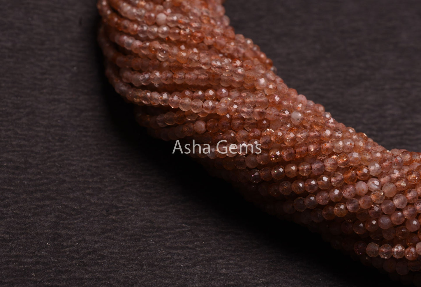AAA Quality Natural sunstone Micro Cut Beads,2.2mm Red Orange Sunstone Machine Cut Gemstone Tiny Beads,13" Strand Real Sunstone Bead Jewelry