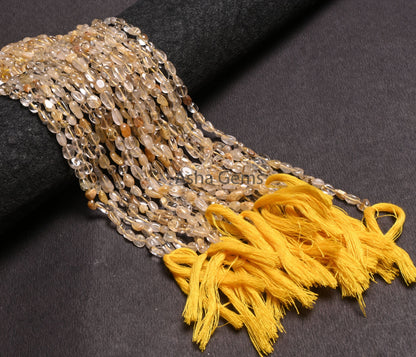 Natural Golden Rutile Smooth Tiny Nugget Gemstone Loose Beads, Beautiful Golden Rutile Plain Handmade Nugget Shape Rutile Bead Jewelry Craft (AG 22275)