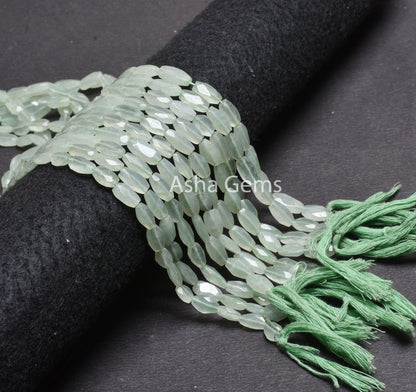 Green aventurine Fancy Long Oval Shape Faceted gemstone beads,13" strand Natural aventurine Indian Cut Handmade Oval Briolette bead Necklace