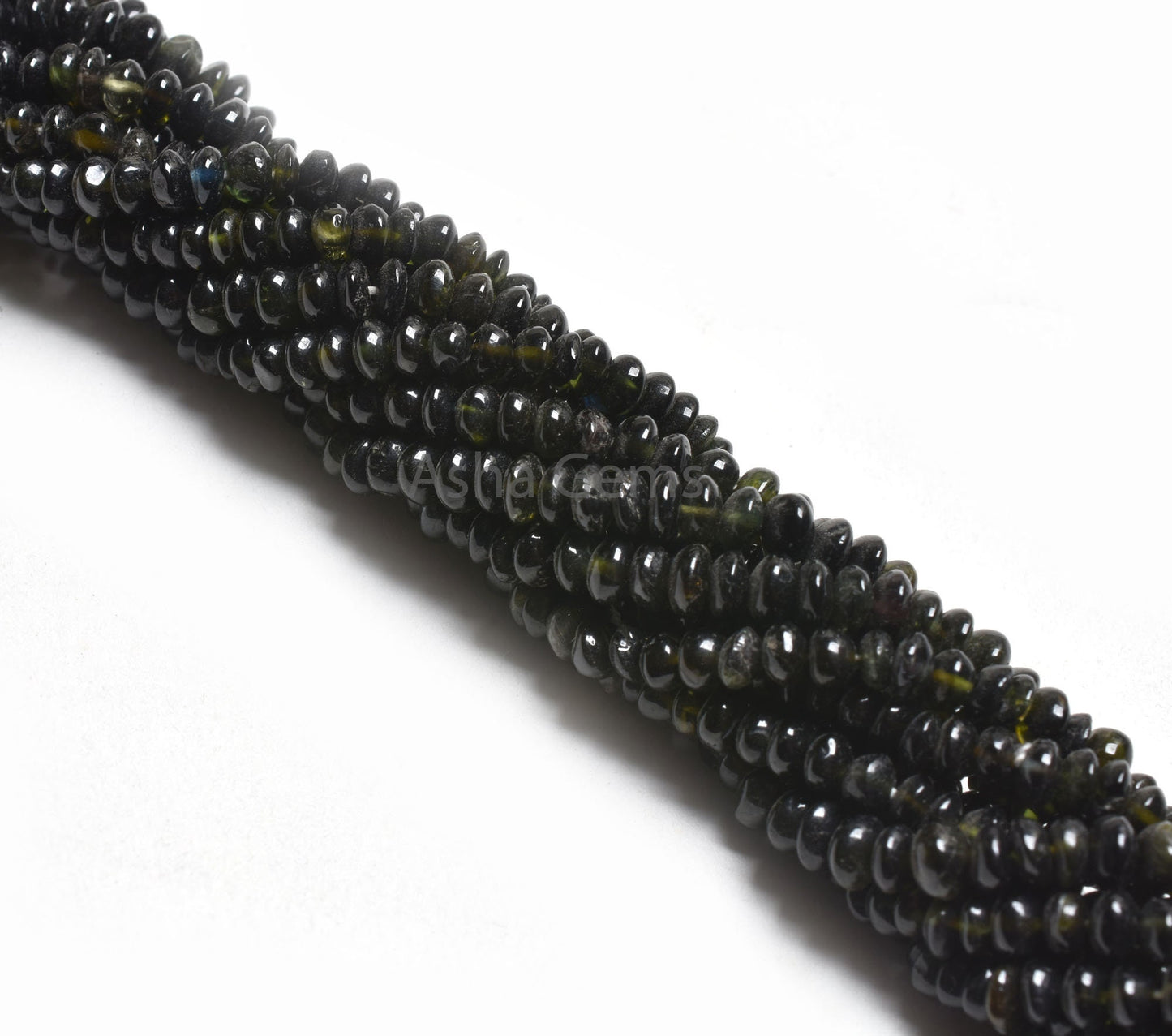Natural Green Tourmaline Smooth Button Shape Gemstone Beads,13"Strand Tourmaline Handmade Button Center Drill Bead Jewelry Making Craft SALE