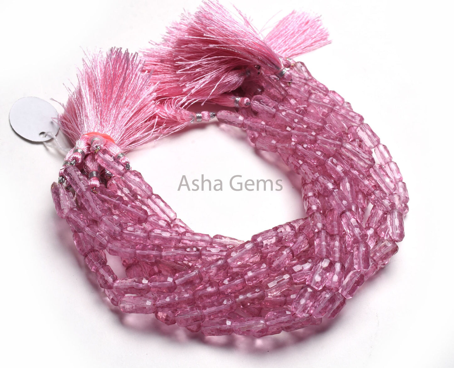 AAA Crystal Pink Coated Concave Cut faceted Beads,10"Strand Gemstone Barrel Shape Concave Cut Faceted Straight Drill Bead Jewelry Craft SALE