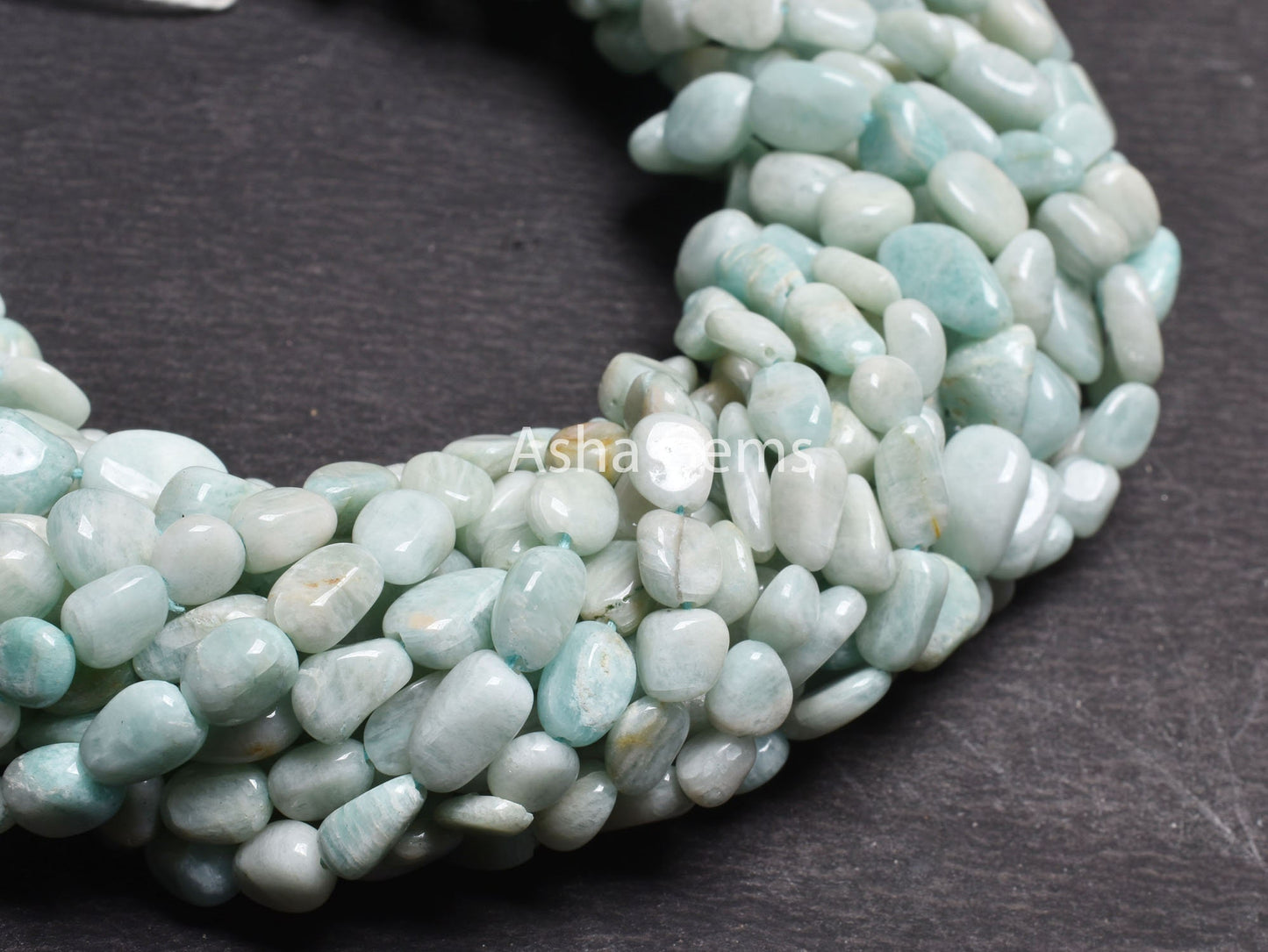 Natural Amazonite Smooth Nugget gemstone Beads,13"Beautiful Blue Amazonite Handmade Plain Tiny Nugget Straight Drill Bead Jewelry Craft SALE